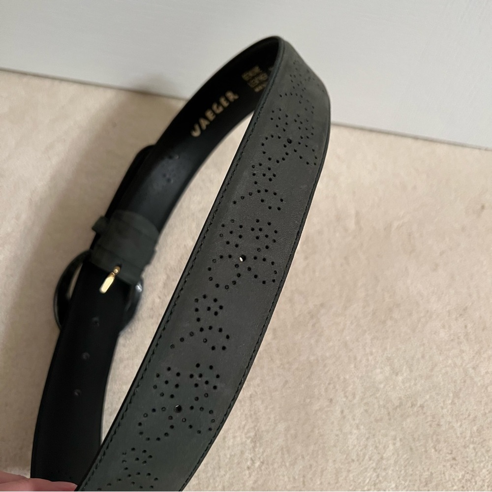 Jaeger Italian leather perforated belt